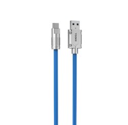 Yookie 1M data _ Charging Cable EC07 silicon cable type c 3.1A blue